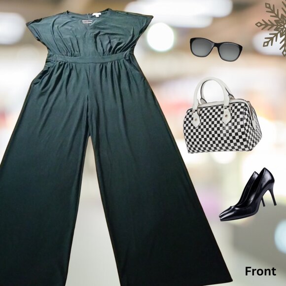 Chic Black Wide-leg Jumpsuit - Picture 2 of 6